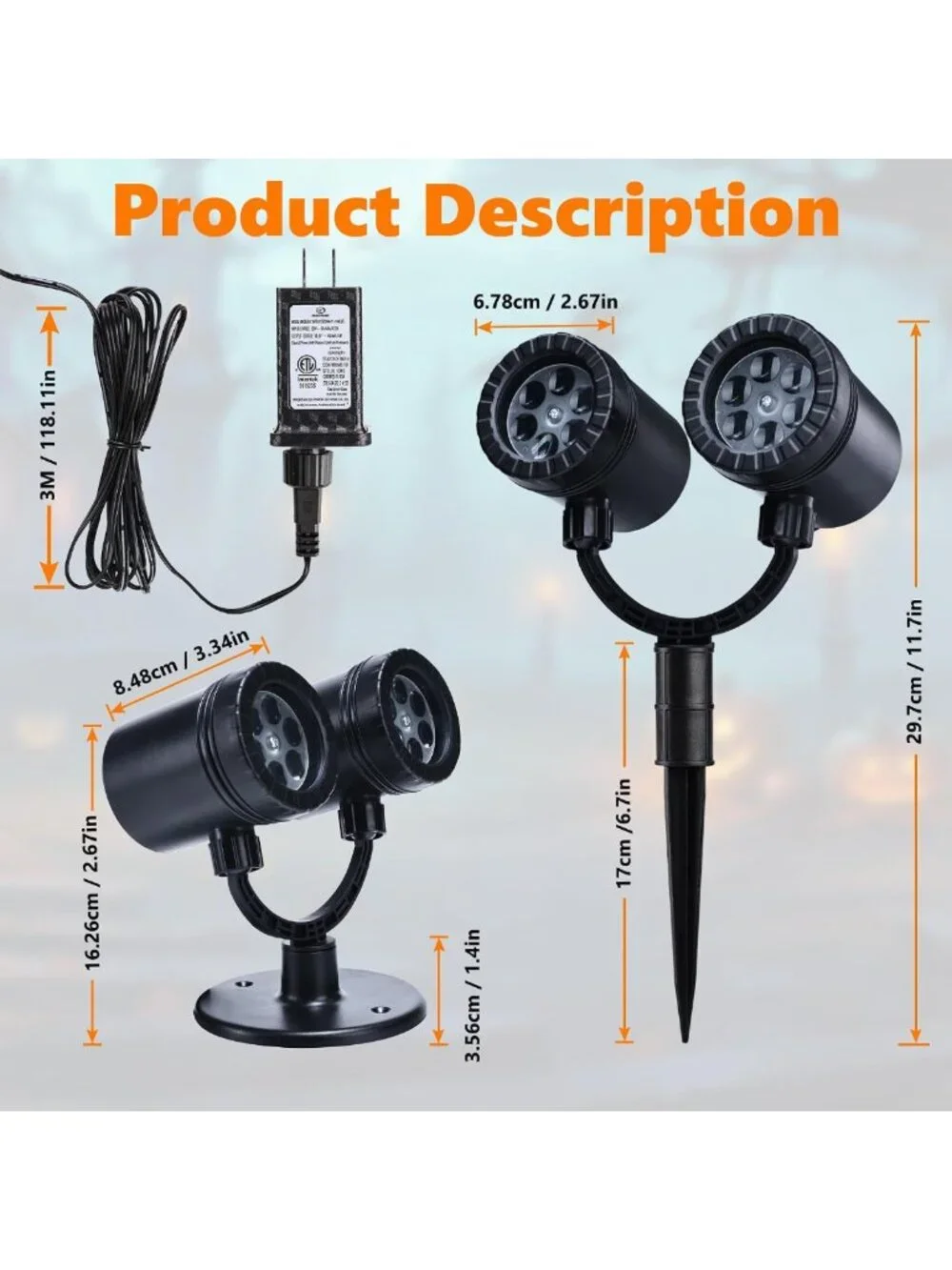 Dynamic Halloween Projector Lights - Waterproof Ghost & Pumpkin Decor for Home